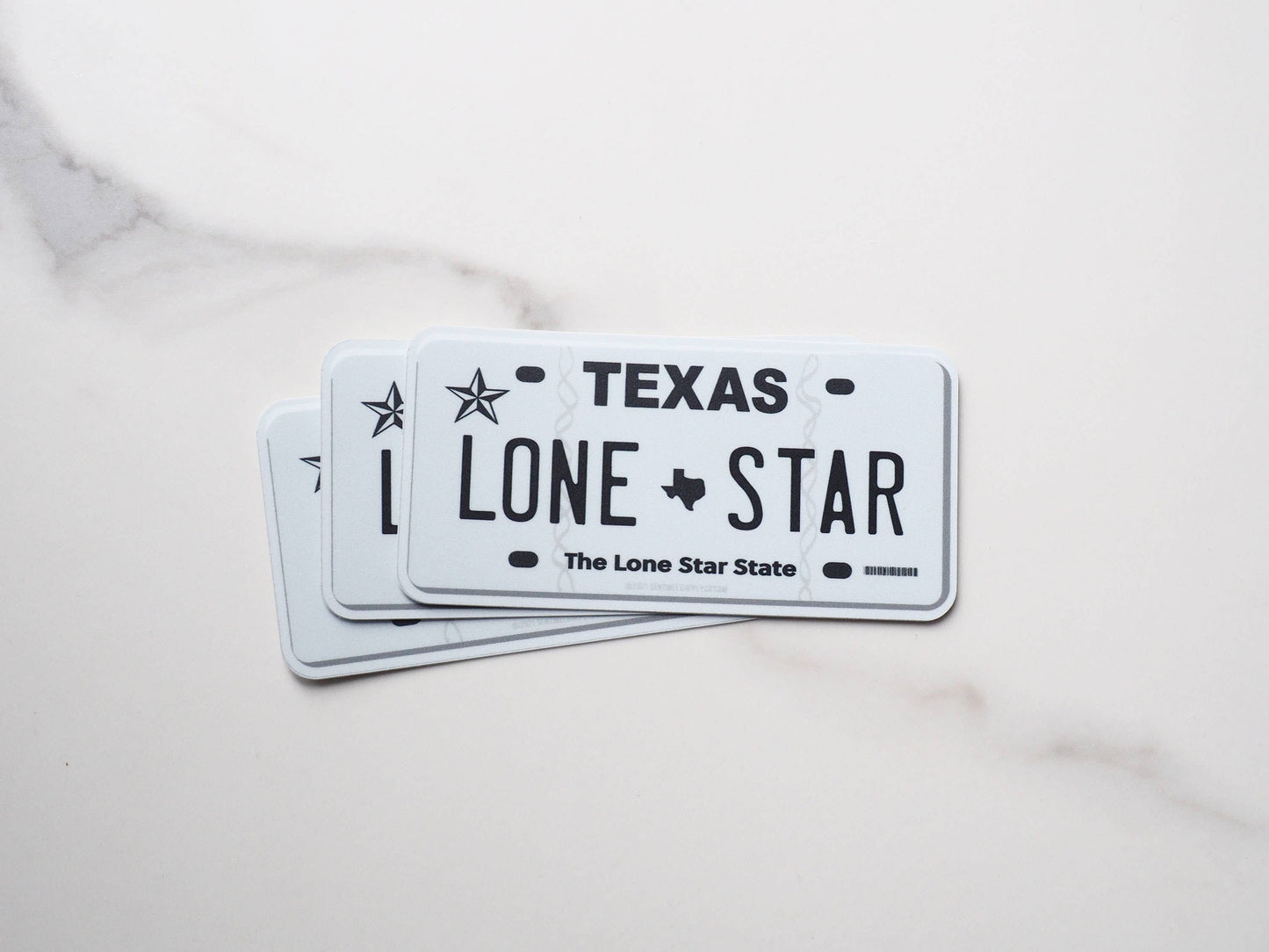 Lone Star License Plate Sticker