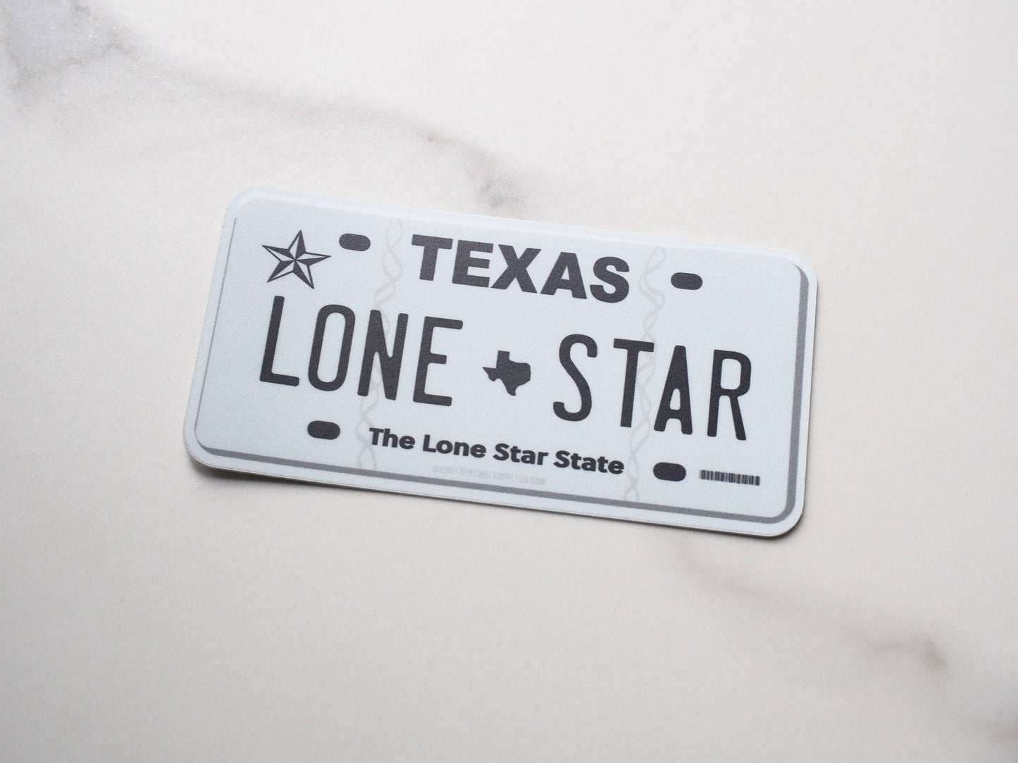 Lone Star License Plate Sticker