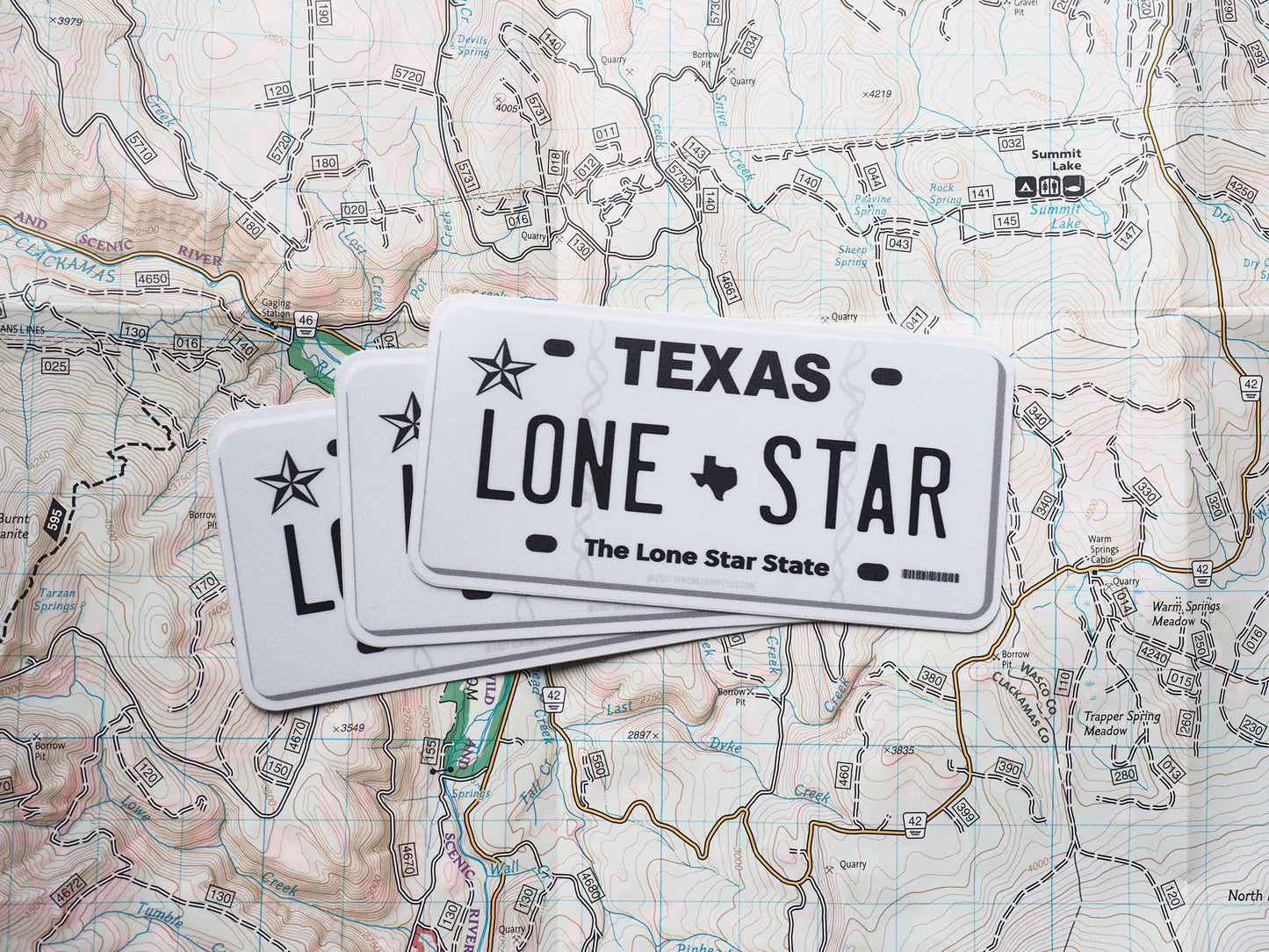Lone Star License Plate Sticker