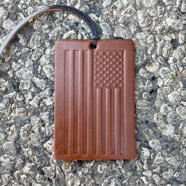 Rectangle Old Glory Air Flair: Brown / Leather