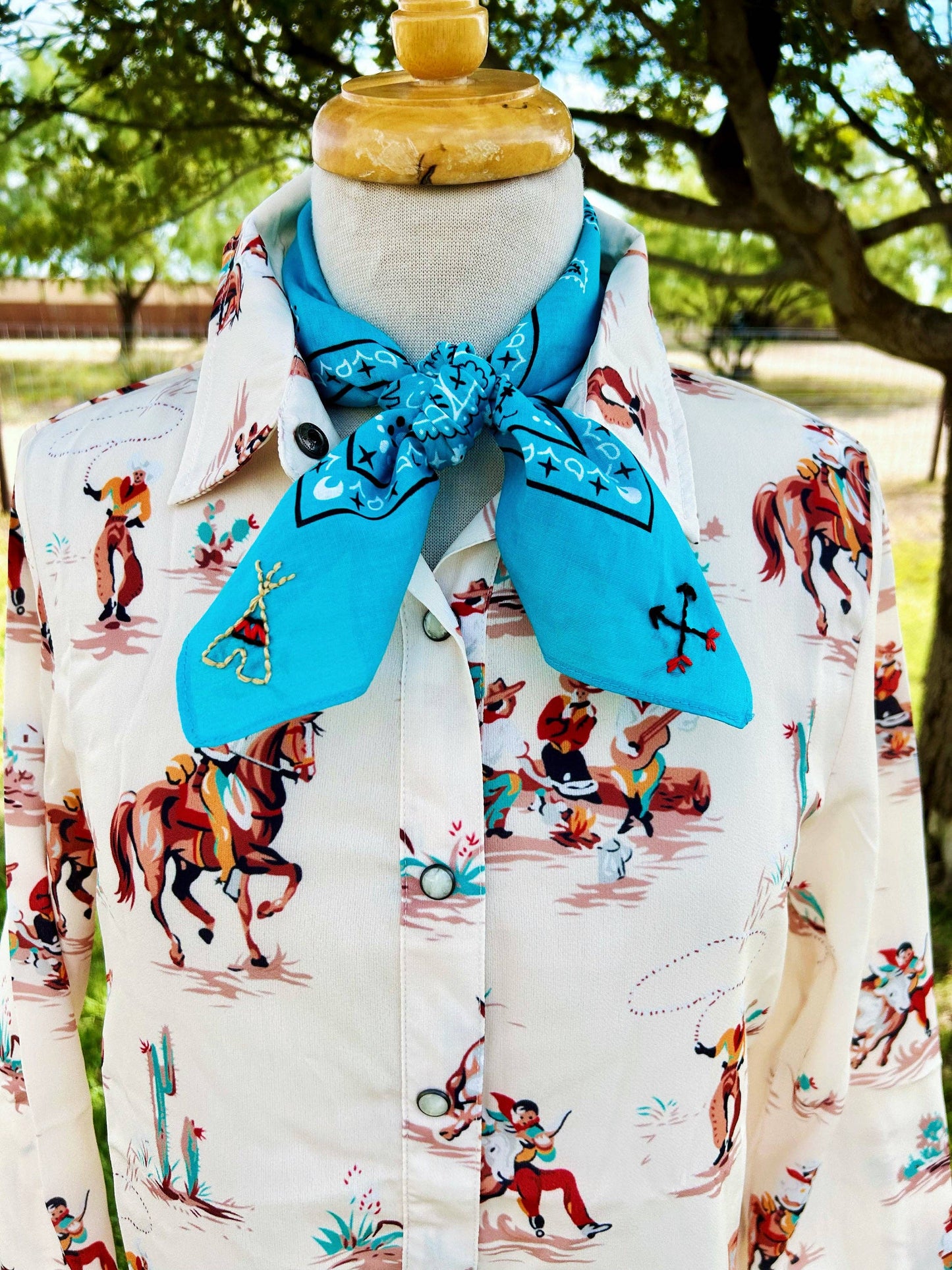 Pradera Blue Taos Bandana