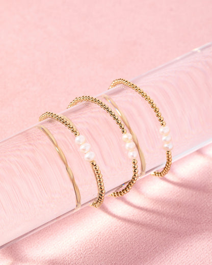 Harper Beaded Bracelet in Gold