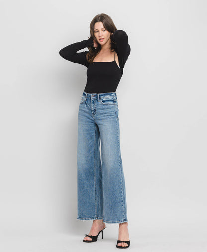 FM - HIGH RISE WIDE LEG JEANS ELBE RIVER