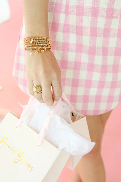 Mini Cross Charm Bracelet Gold