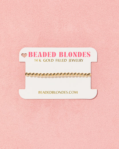 4MM Gold Beaded Bracelet