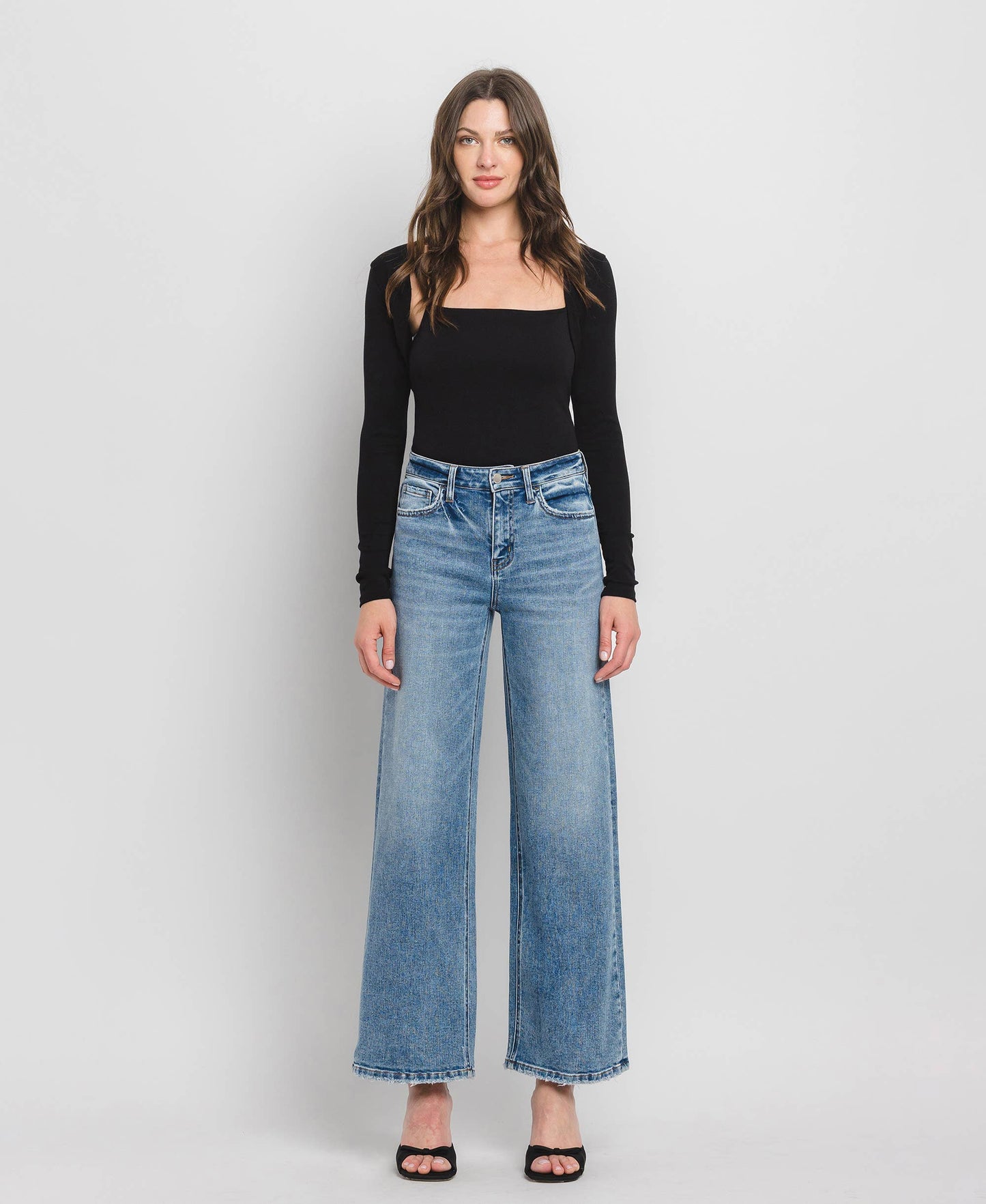 FM - HIGH RISE WIDE LEG JEANS ELBE RIVER