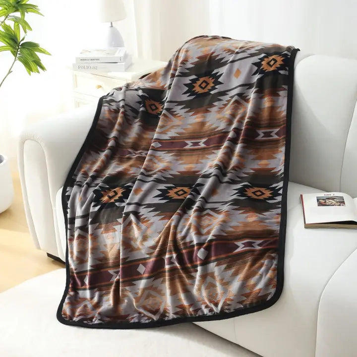 Small Blanket - Gray Flannel Southwest