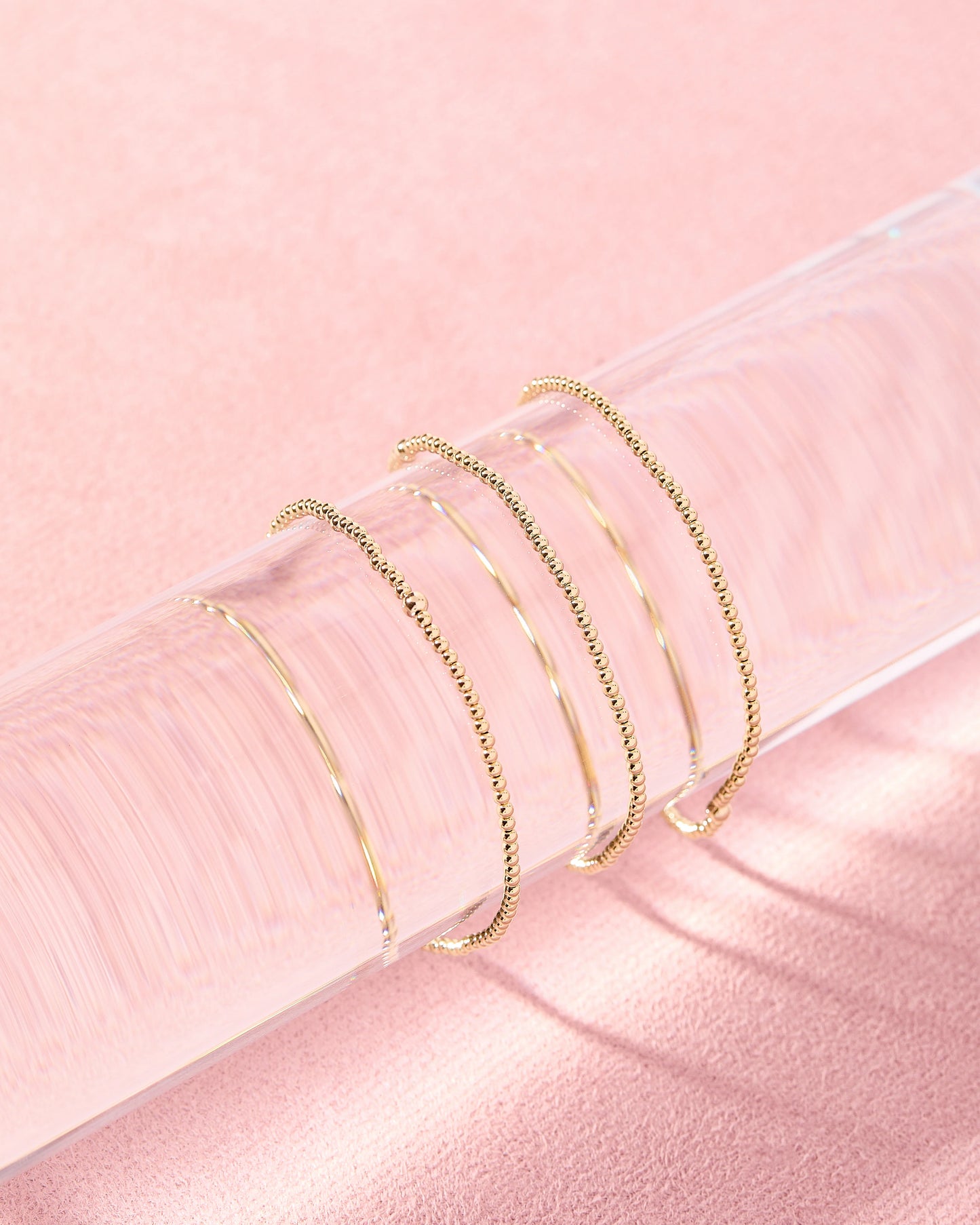 2MM Gold Beaded Bracelet