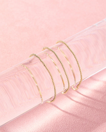 2MM Gold Beaded Bracelet