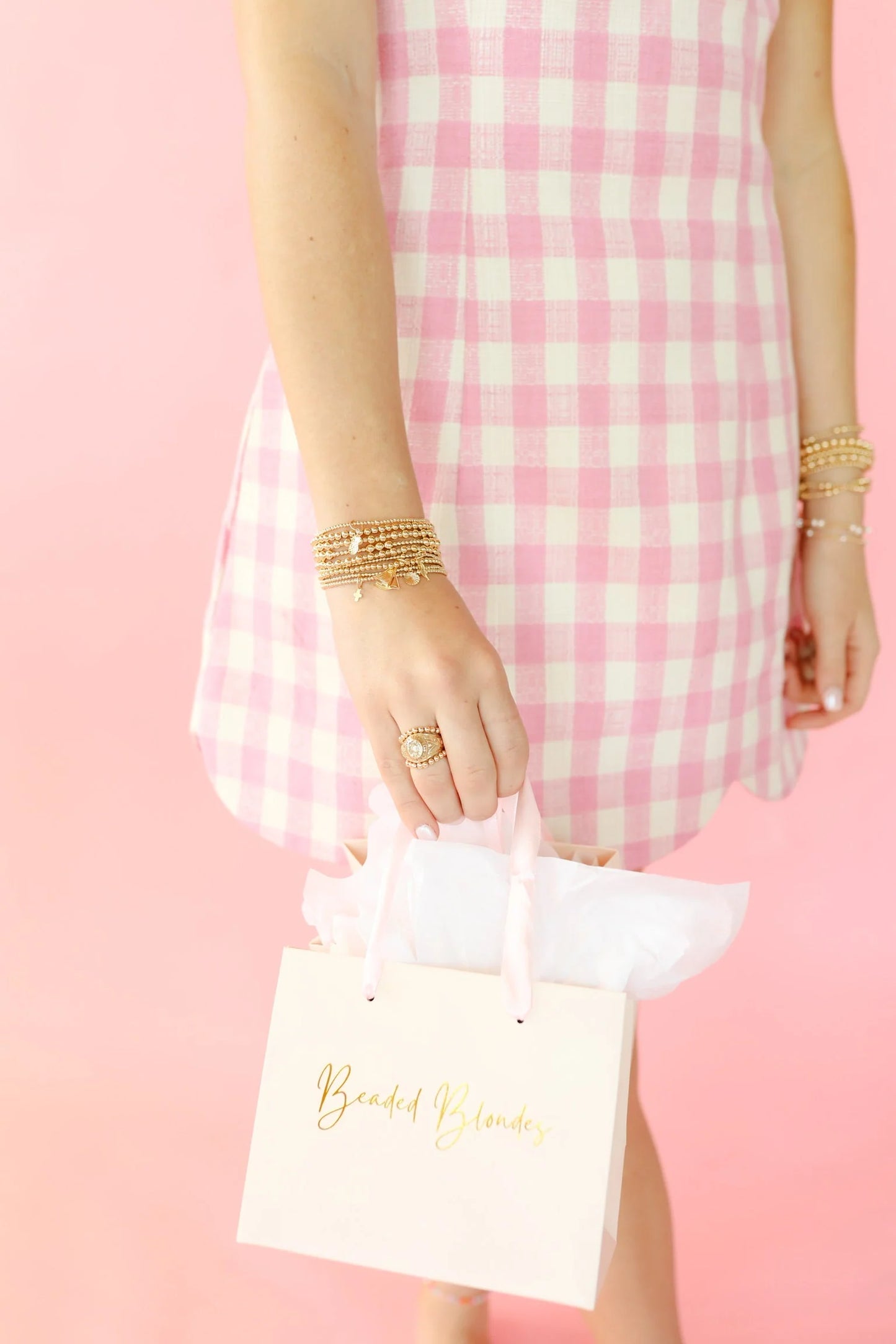 Mini Cross Charm Bracelet Gold