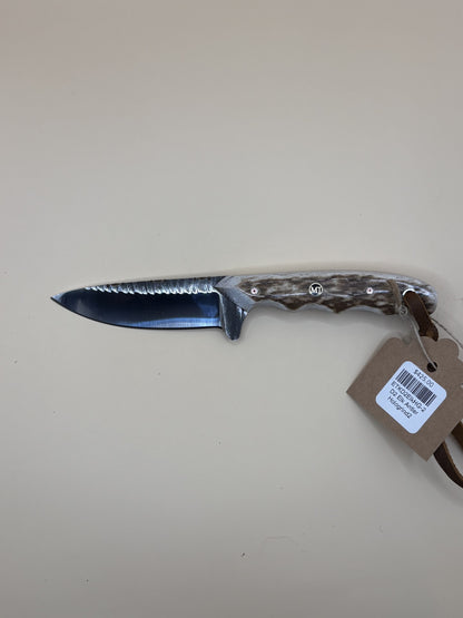 STS Ranch x Exotic Texas Knives D2 Hologrind Elk Antler Handmade Knife