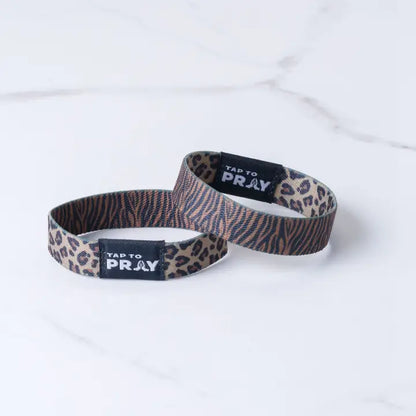 Tap To Pray Wristbands - Safari Leopard
