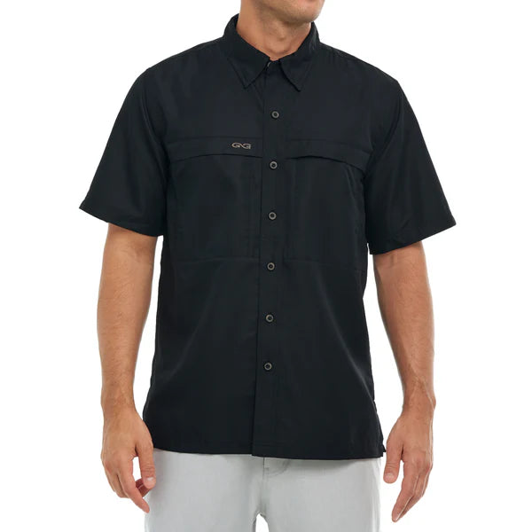 GameGuard Caviar Black Explorer Short Sleeve Shirt – Men's Performance Fishing & Outdoor Shirt