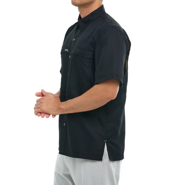 GameGuard Caviar Black Explorer Short Sleeve Shirt – Men's Performance Fishing & Outdoor Shirt