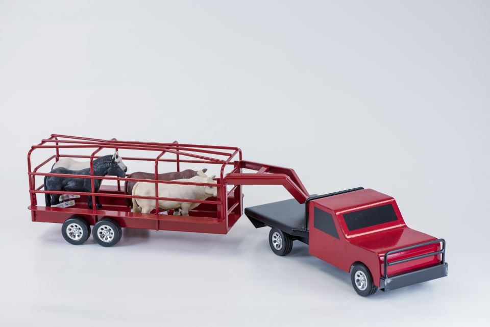 Gooseneck Ranch Trailer Red