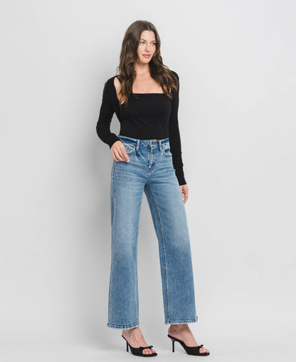 FM - HIGH RISE WIDE LEG JEANS ELBE RIVER