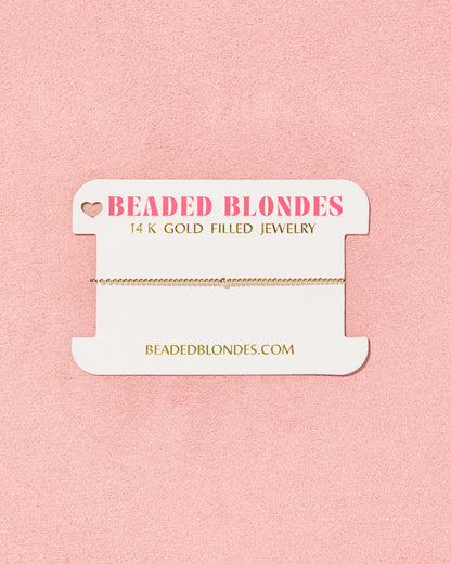 2MM Gold Beaded Bracelet