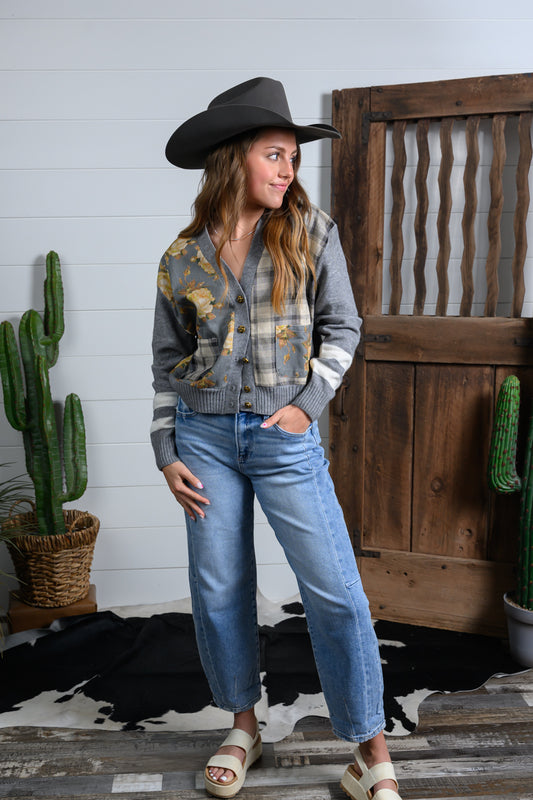 Honey's Pretty Plaid Sweater
