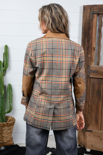 Camel Plaid Jacket