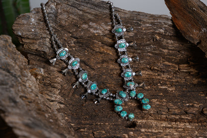 Sonoran Gold Turquoise Squash Blossom Set