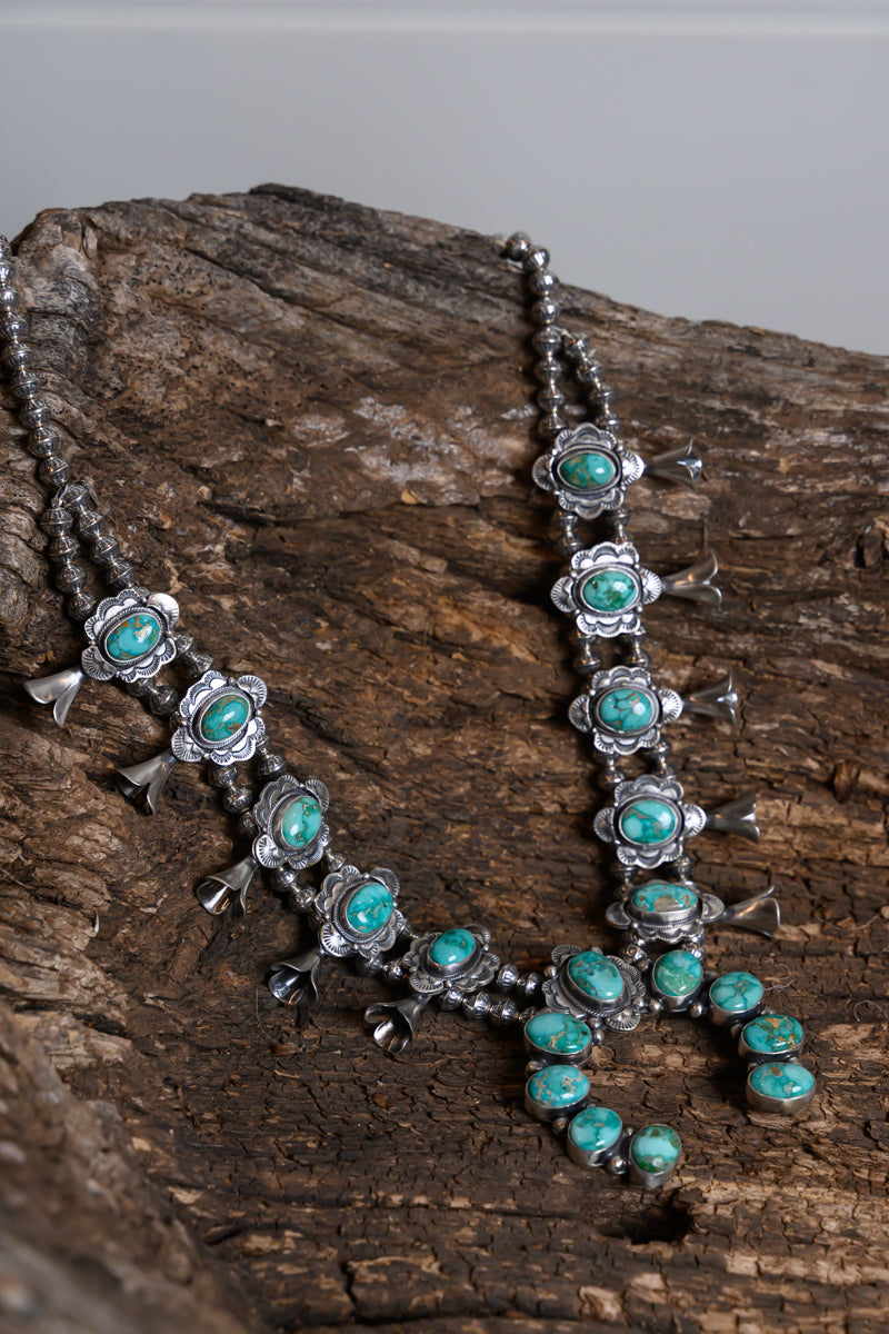Sonoran Gold Turquoise Squash Blossom Set