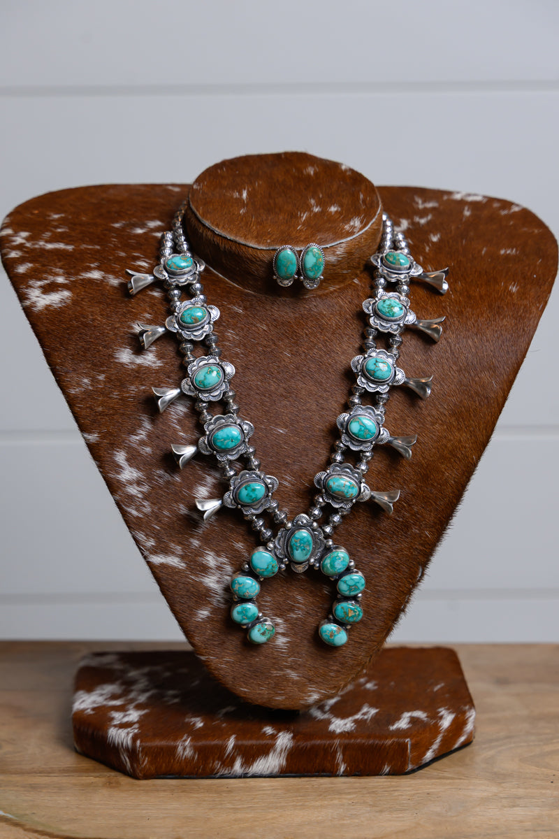 Sonoran Gold Turquoise Squash Blossom Set