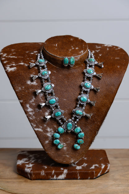 Sonoran Gold Turquoise Squash Blossom Set