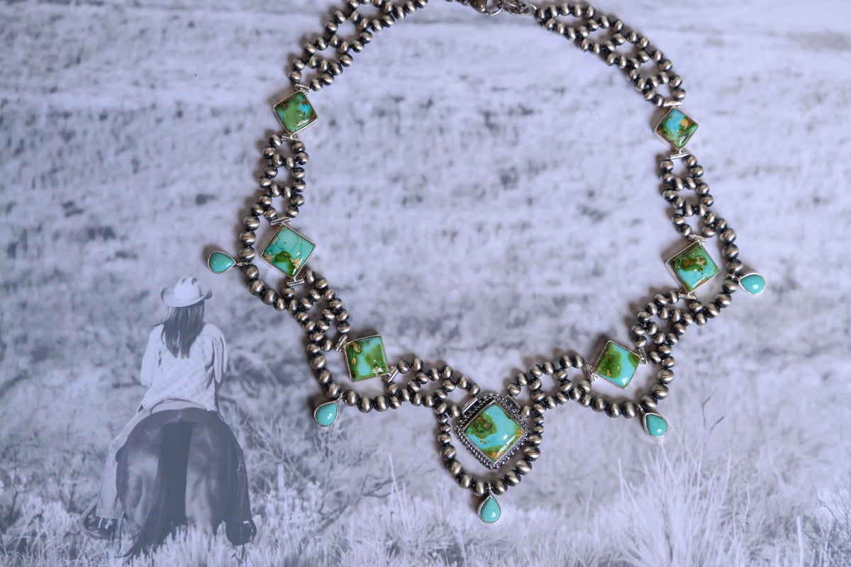 Dancing Rain Turquoise Necklace