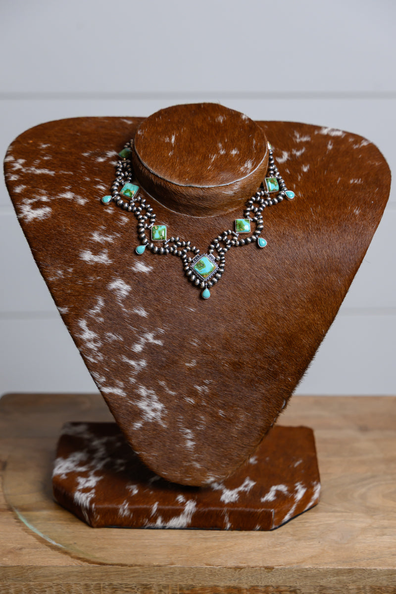 Dancing Rain Turquoise Necklace