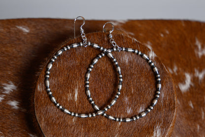 SS Varied Bead Hoop Earrings