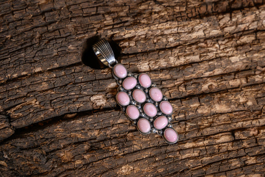 Pink Conch Cluster Pendant