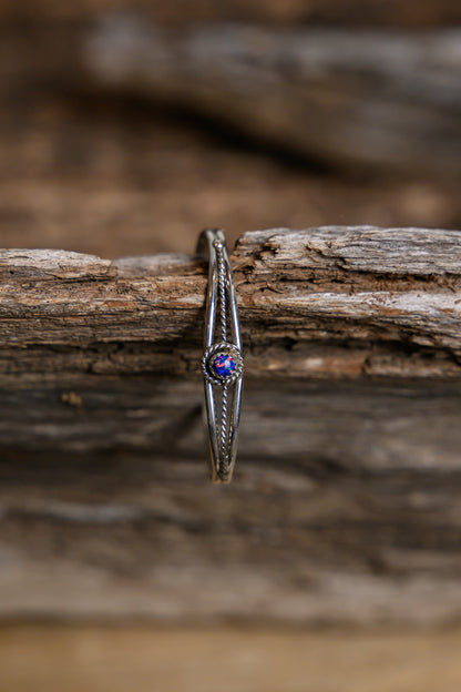 Baby Cuff Blue Opal Round