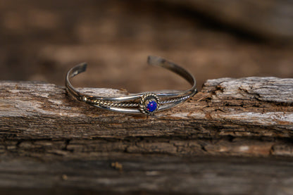 Baby Cuff Blue Opal Round