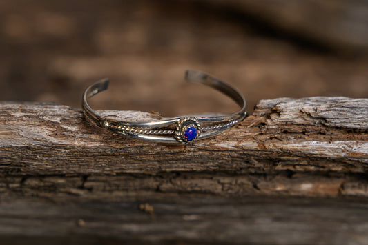 Baby Cuff Blue Opal Round