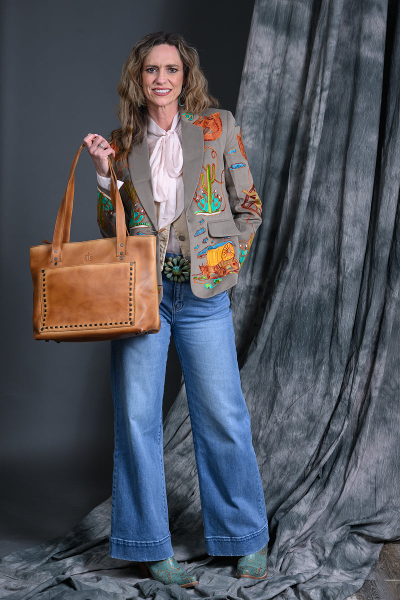 Western Chain Stitch Wagon Blazer