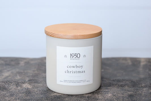 Cowboy Christmas Candle