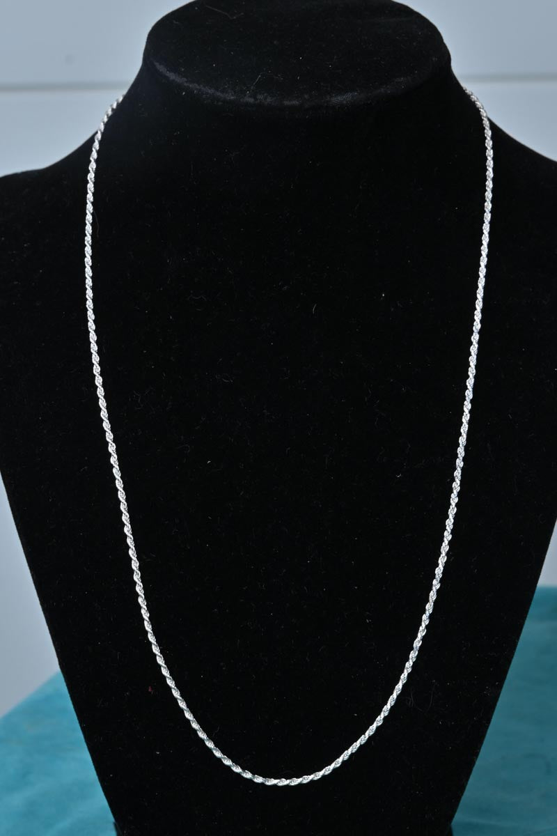 20" Sterling Silver Rope Chain
