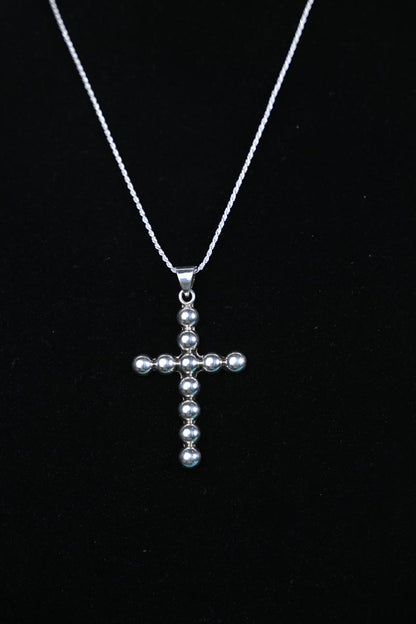 SS Beaded Cross Pendant