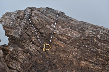 Mixed Metal Equestrian-Inspired Necklace