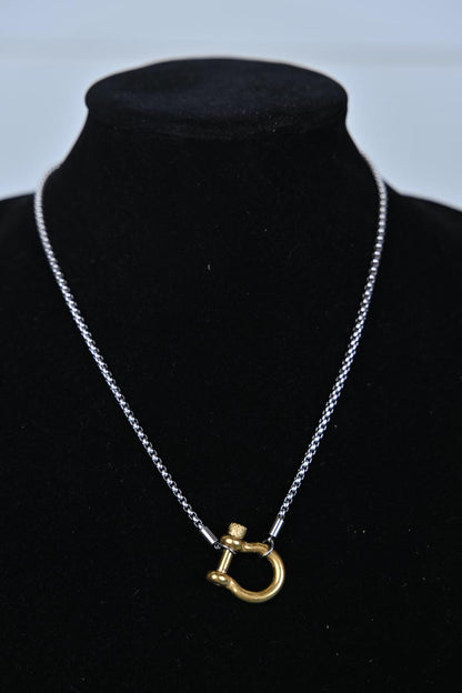 Mixed Metal Equestrian-Inspired Necklace