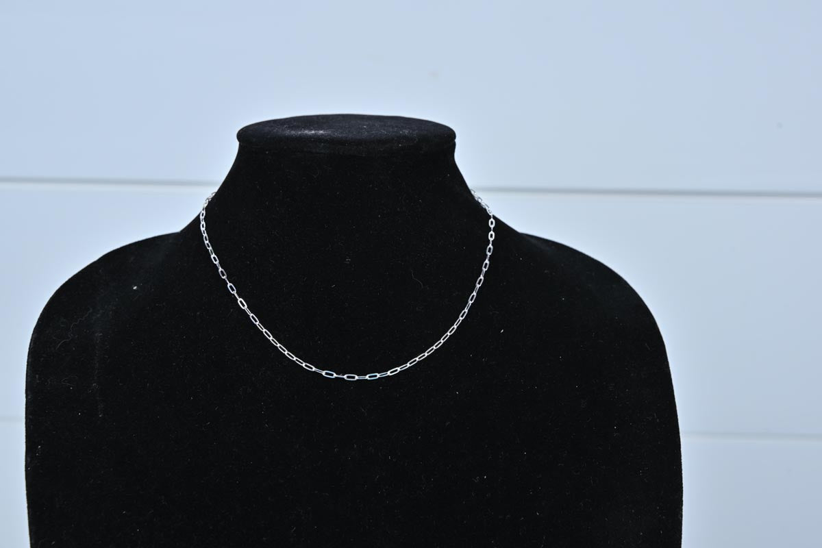 16" SS Paperclip Chain