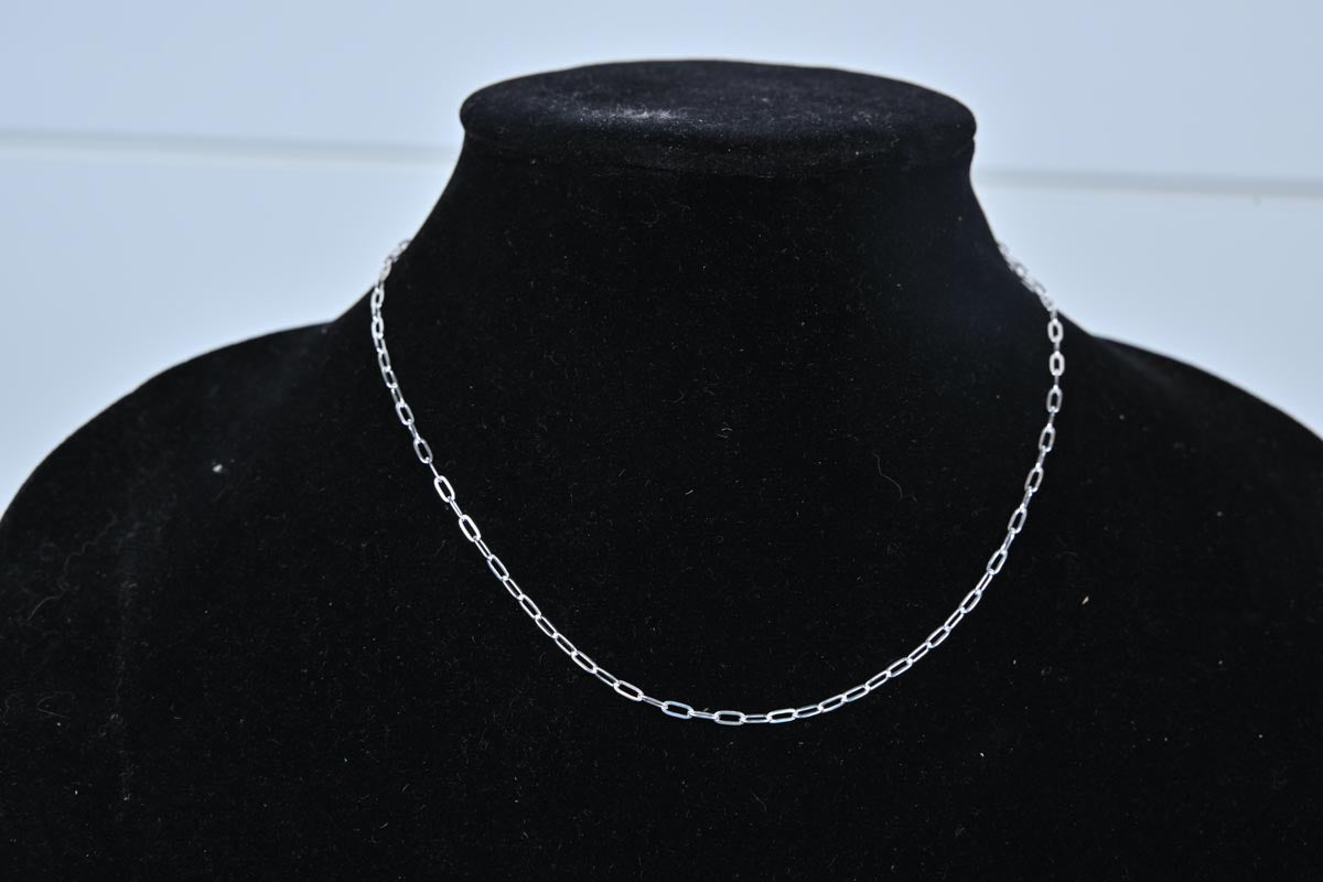 16" SS Paperclip Chain