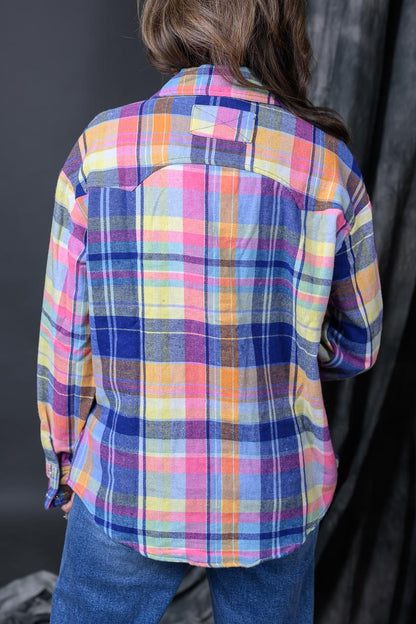 Plaid Snap-Front Western Shirt
