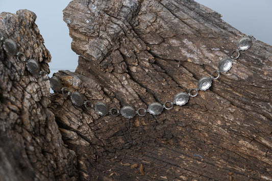 Silver Stamped Mini-Oval Concho Belt-6