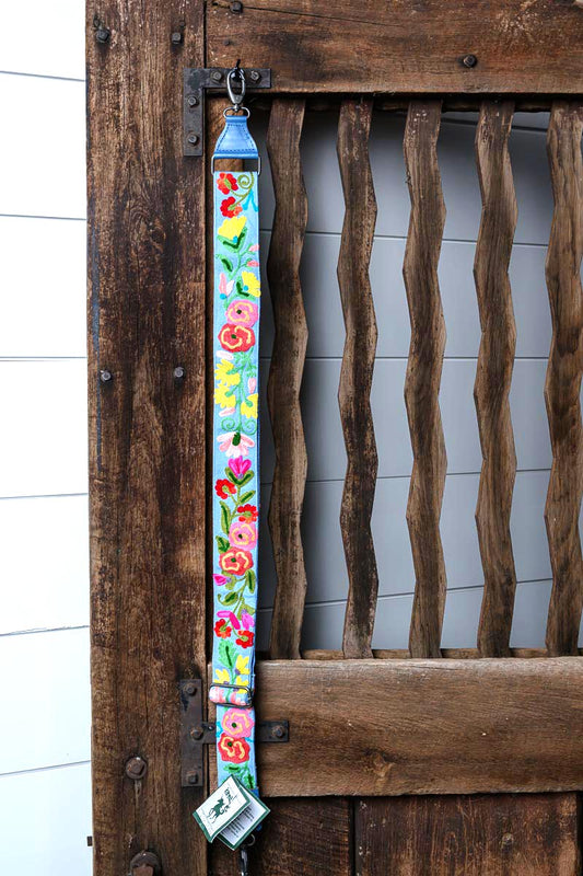 Light Blue & Floral Adjustable Strap