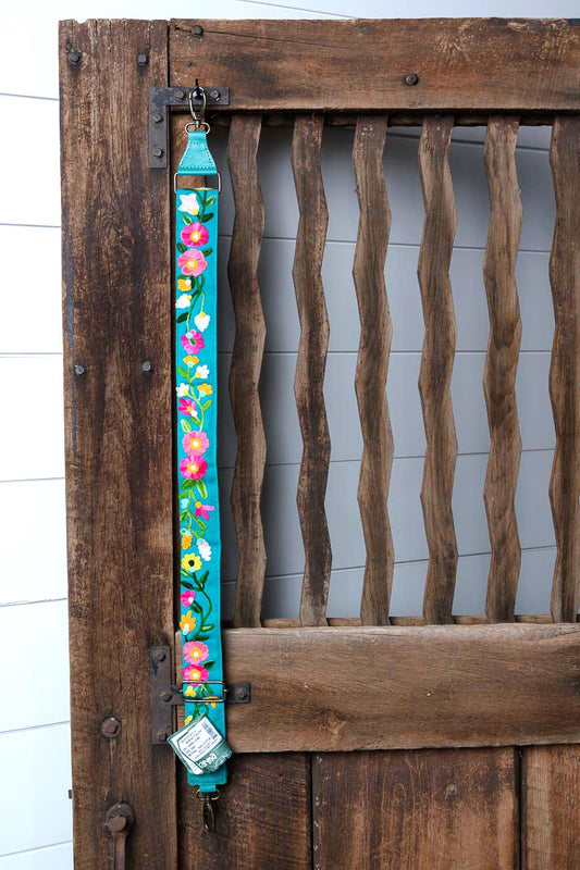 Turquoise & Floral Adjustable Strap