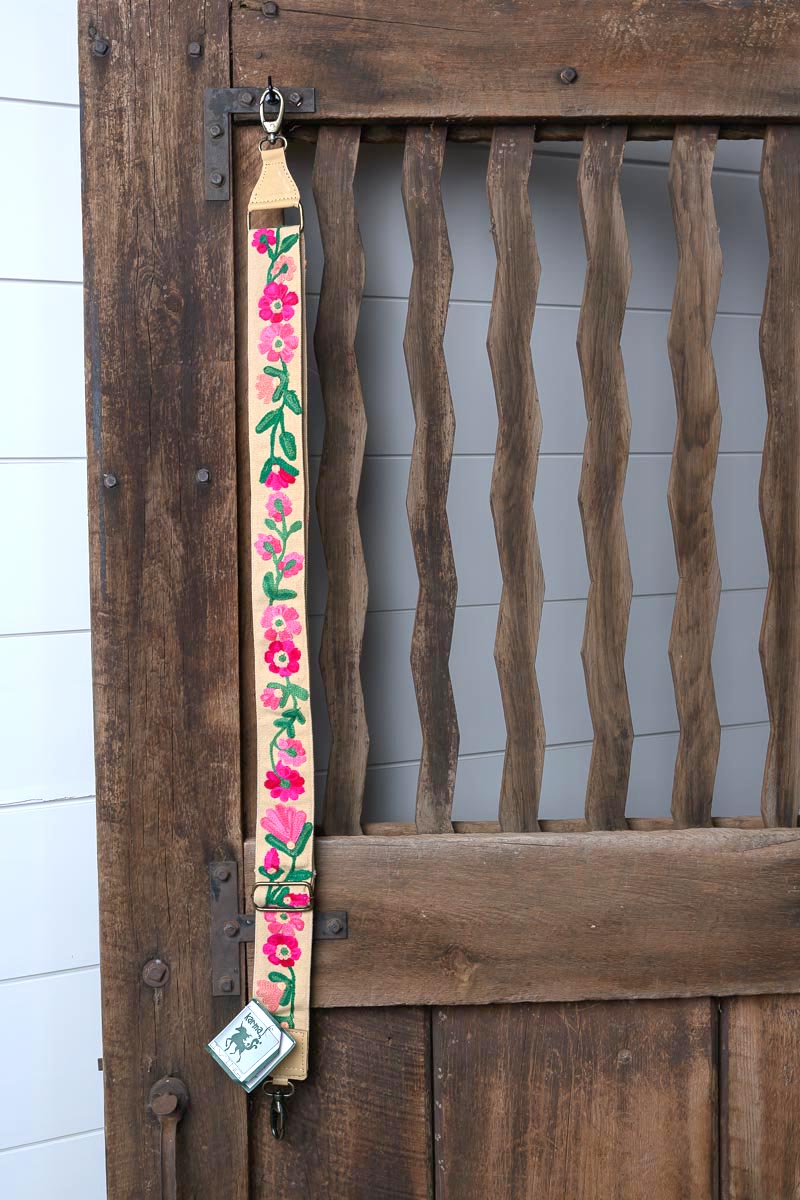 Tan & Floral Adjustable Strap