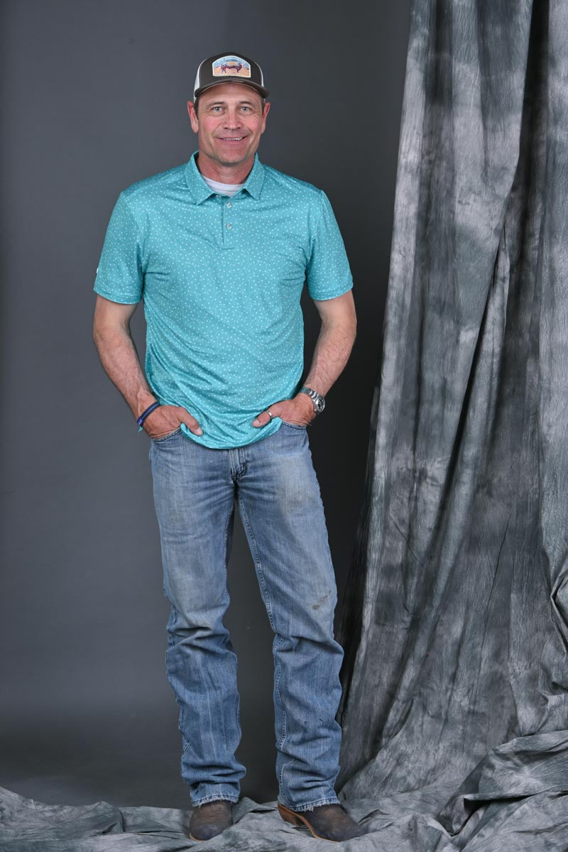 Stran Smith STS Ranch wearing Burlebo Par-Tee Performance Polo and STS Ranchwear cap