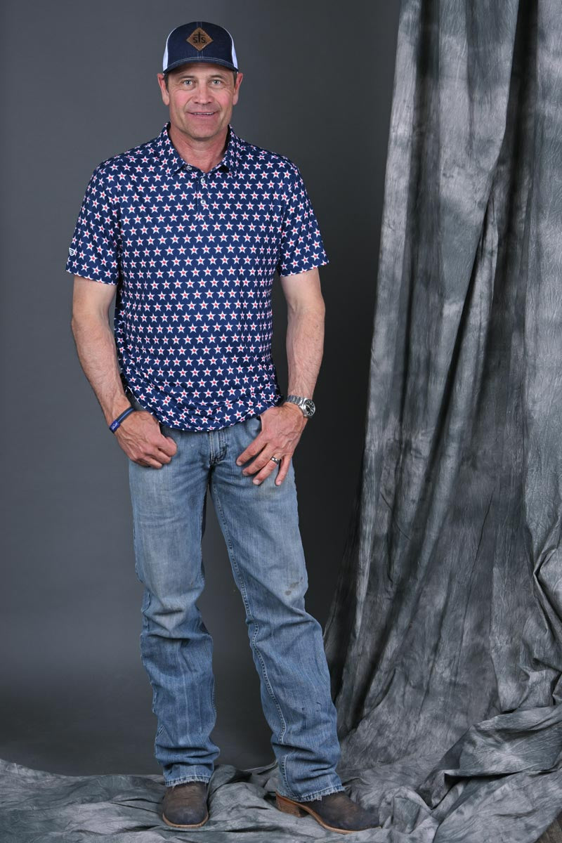 Stran Smith STS Ranch wearing Texas Vintage Perf Polo and STS Ranchwear hat