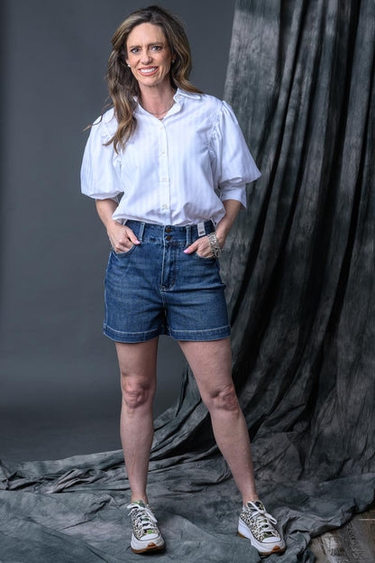 Western Boho White Stripe Shirt